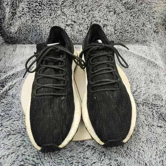 Adidas Pureboost Core Black Dark Solid  Grey Sneakers Shoes Men Size 13 CP9326 - Picture 3 of 9